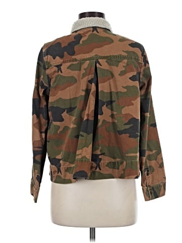 Madewell Northward Cropped Army Jacket in Cottontail Camo: Sherpa Edition (view 2)