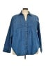 Torrid 100% Cotton Blue Long Sleeve Button-Down Shirt Size 3X Plus (3) - photo 1