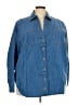 Torrid 100% Cotton Blue 3/4 Sleeve Button-Down Shirt Size 3X Plus (3) - photo 1