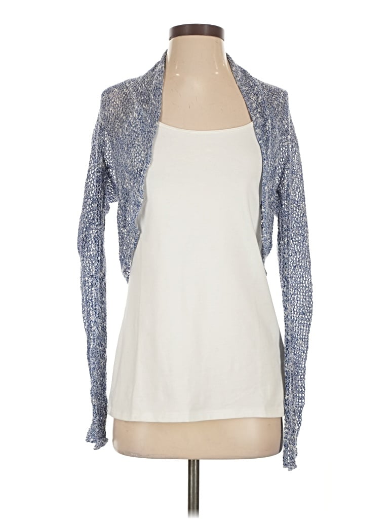 Pre-owned Margaret O'leary Cardigan Sweater In Blue