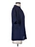 IMAN 100% Polyester Blue Short Sleeve Blouse Size S - photo 4