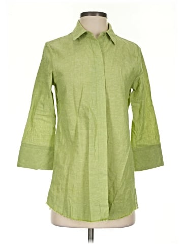 Boho Chic 3/4 Sleeve Button-Down Shirt (view 1)