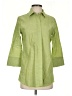 Boho Chic Green 3/4 Sleeve Button-Down Shirt Size XS - photo 1