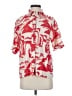 Mara Hoffman 100% Viscose Print Red Short Sleeve Button-Down Shirt Size XXS - photo 1