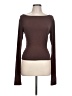 KHY Solid Brown Long Sleeve T-Shirt Size L - photo 1