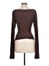 KHY Solid Brown Long Sleeve T-Shirt Size L - photo 2