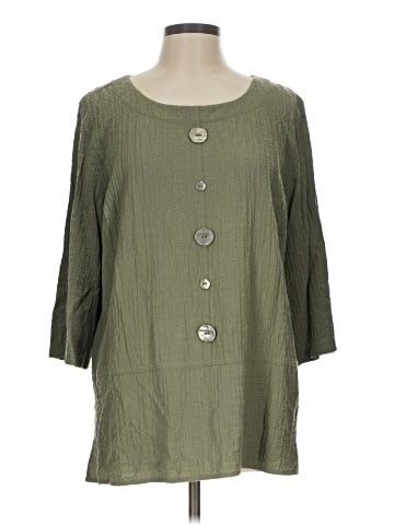 JM Collection 3/4 Sleeve Blouse (view 1)