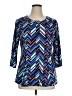 Kim Rogers Blue 3/4 Sleeve Blouse Size XL Petite - photo 1