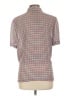 Queen B Houndstooth Brown 3/4 Sleeve Button-Down Shirt Size 12 - photo 2