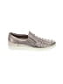 Ecco 100% Leather Metallic Silver Sneakers Size 9 - photo 1