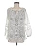 Lulu Silver 3/4 Sleeve Blouse Size M - photo 1