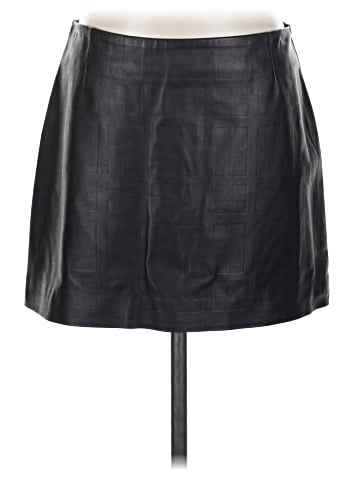 Theory Faux Leather Skirt (view 1)