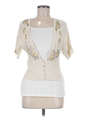 White House Black Market Short Sleeve Silk Top (view 1)