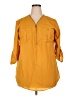Mileage 100% Polyester Orange 3/4 Sleeve Blouse Size 2X - photo 1