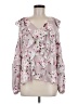 Parker 100% Polyester Pink Long Sleeve Blouse Size M - photo 1
