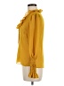 Alexis 100% Polyester Yellow Long Sleeve Blouse Size M - photo 5