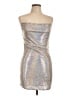 Thirty/Thirty Metallic Silver Cocktail Dress Size L - photo 1