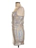 Thirty/Thirty Metallic Silver Cocktail Dress Size L - photo 5