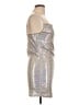 Thirty/Thirty Metallic Silver Cocktail Dress Size L - photo 4