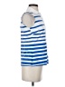 J. McLaughlin Stripes Blue Sleeveless Button-Down Shirt Size S - photo 4