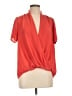 Lush Red Short Sleeve Blouse Size L - photo 1