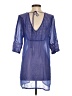 Tropical Escape 100% Polyester Blue 3/4 Sleeve Blouse Size S - photo 2