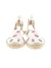 J.Crew Paisley Plaid Solid Tweed White Wedges Size 8 - photo 2