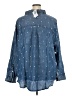 Torrid 100% Tencel Stars Blue Long Sleeve Button-Down Shirt Size 4X Plus (4) - photo 2