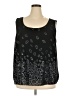 Dana Kay 100% Polyester Black Sleeveless Blouse Size 24 - photo 1