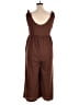 Lush Solid Brown Jumpsuit Size L - photo 2