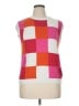 Lillusory Checkered-gingham Pink Sweater Vest Size XL - photo 1