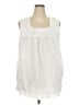 North Style 100% Cotton White Sleeveless Blouse Size 3X - photo 1