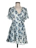 Mi ami 100% Polyester Floral Blue Cocktail Dress Size M - photo 1