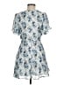 Mi ami 100% Polyester Floral Blue Cocktail Dress Size M - photo 2