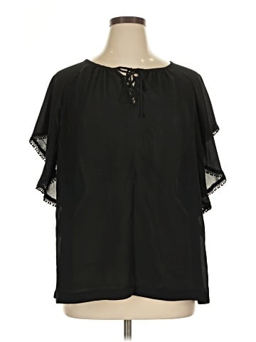 a.n.a. A New Approach Short Sleeve Blouse (view 1)