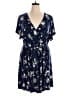 Torrid Floral Blue Romper Size 2X Plus (2) - photo 1
