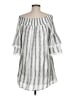 Altar'd State 100% Polyester Stripes White Gray Casual Dress Size M - photo 2