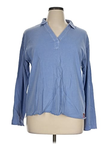 Peace Love World Long Sleeve Button-Down Shirt (view 1)