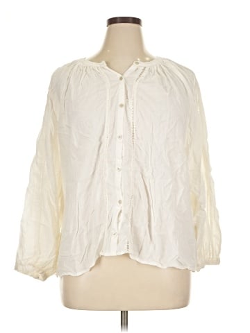 Old Navy 3/4 Sleeve Button-Down Shirt (view 1)