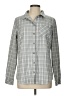 Eddie Bauer 100% Polyester Plaid Gray Long Sleeve Blouse Size L - photo 1