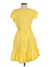 Just Be... Solid Yellow Casual Dress Size M - photo 2