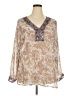 Venezia 100% Polyester Tan Long Sleeve Blouse Size 22 - 24 Plus - photo 1