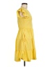 Just Be... Solid Yellow Casual Dress Size M - photo 4