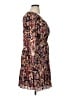 Donna Morgan 100% Polyester Paisley Brown Casual Dress Size 16 - photo 4