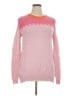 Clements Ribeiro Chevron-herringbone Pink Wool Pullover Sweater Size XL - photo 1