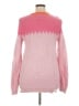 Clements Ribeiro Chevron-herringbone Pink Wool Pullover Sweater Size XL - photo 2
