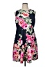 Vince Camuto Floral Blue Casual Dress Size 14 - photo 1