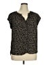 Daniel Rainn 100% Polyester Black Short Sleeve Blouse Size XL - photo 1