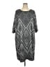 Catherines 100% Polyester Chevron-herringbone Gray Casual Dress Size 3X - photo 1