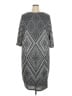Catherines 100% Polyester Chevron-herringbone Gray Casual Dress Size 3X - photo 2